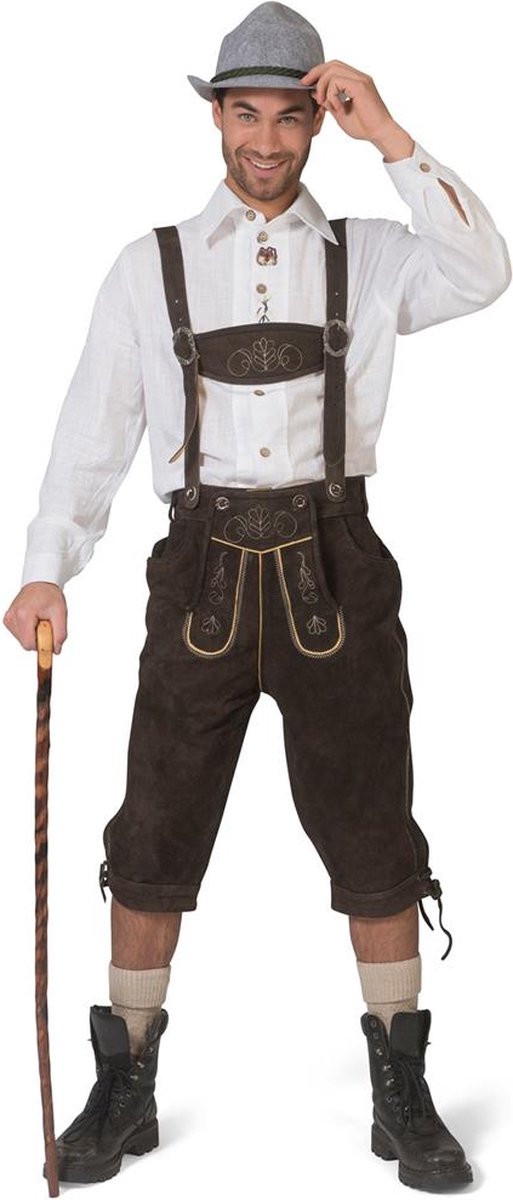 Verkleedkleding | Lederhosen Ludwig | Maat 52 - 54 | Volwassenen | Mannen | Carnavalskleding